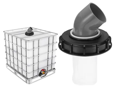 Immagine prodotto di Copertura filtrante IBC per serbatoi d'acqua, con adattatore in plastica per tubi
