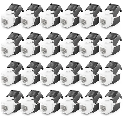 Produktbild von deleyCON CAT6A Keystone Jack Modul 10 Gbit/s RJ45 LSA, 24 Stück