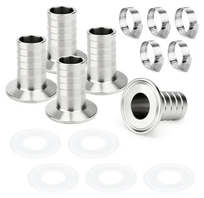 Productafbeelding van 5 Stuks Roestvrij Staal Tri Clamp Slangfitting