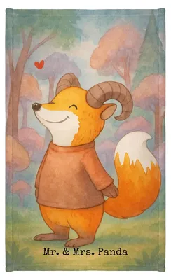 Produktbild von Mr. & Mrs. Panda Handtuch Widder Astologie Design - Weiß - Geschenk, Geburtstagsgeschenk, gäste wc, Tierkreiszeichen, Astrologie, Klein, Gästehandtuch 30x50, Sternzeichen