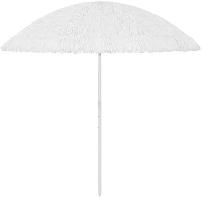 Imagen del producto de Sombrilla de playa, sombrilla, parasol, sombrilla, sombrilla para terraza, color blanco, 300 cm