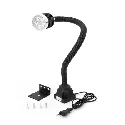 Produktbild von 5W LED Arbeitsleuchte CNC Maschinenleuchte Wasserdicht Einstellbar mit Fester Basis Arbeitsplatzleuchte Werkzeug Drehmaschine Flexibel Licht Lampe Industrie Leuchte