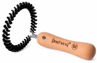 Image de JoeFrex – Brosse ronde en bois pour groupe de percolation des machines à expresso. Brosse de nettoyage pour porte-filtres et groupes de percolation