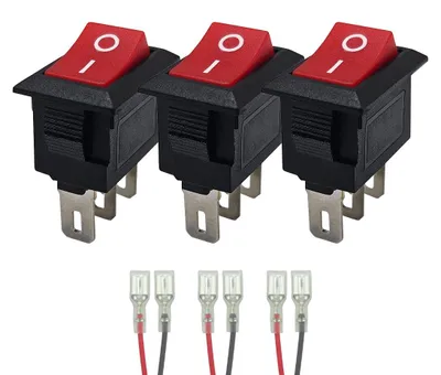 Produktbild von ProRide Mini-Wippschalter ON/OFF 13 x 8 mm mit Anschlusskabeln, rot, 3 Stück