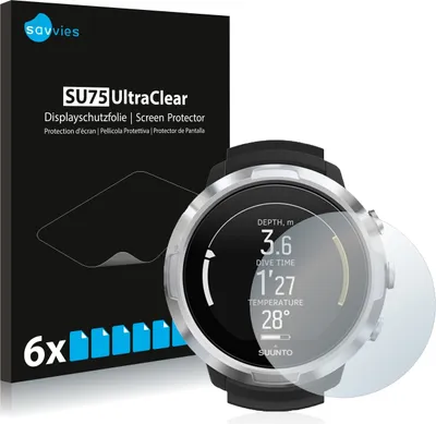 Produktbild von 6x Für Suunto D6 Support Schutzfolie Savvies Displayschutz Display Schutz Folie Klar Transparent