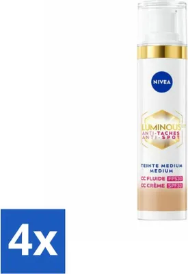 Produktbild von NIVEA – Cellular LUMINOUS 630 CC Cream Medium – Getönte Tagescreme – Gegen Pigmentflecken – LSF 30 – 40 ml - Vorteilspack - 4 Stücke