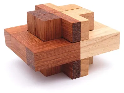 Produktbild von T-one - edles, schwieriges Interlockingpuzzle aus Holz