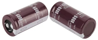 2 Stk. 63V 6800µF Elko Alu 25×50mm 105°C