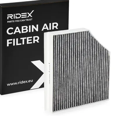 Produktbild von RIDEX 424I0487 Aktivkohle Innenraumfilter Pollenfilter für AUDI A4 Avant (8K5, B8) Q5 (8RB) A5 Sportback (8TA) A4 Limousine (8K2, B8) A5 Coupe (8T3)