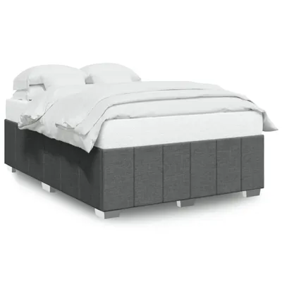Produktbild von vidaXL Bettgestell ohne Matratze Dunkelgrau 140x200 cm Stoff