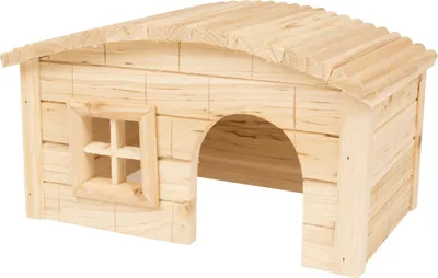 Produktbild von Duvo+ Nager-Holzlodge mit gewölbten Dach, Maße: 27 x 17 x 15 cm