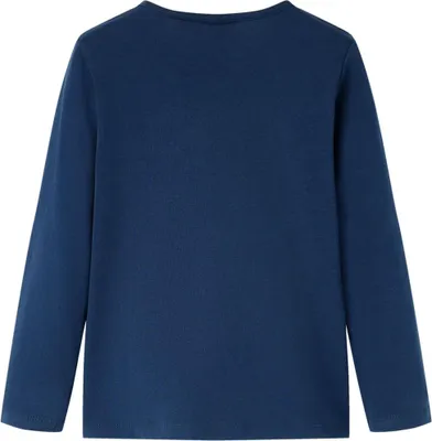 Imagen del producto de vidaXL Camiseta de manga larga para niños, azul marino, talla 116