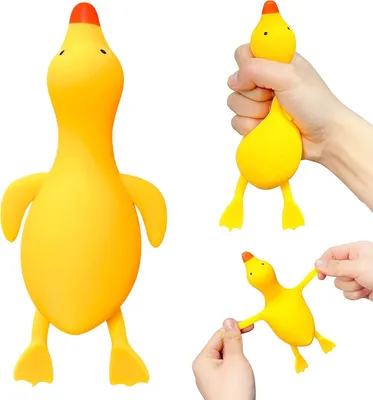 Produktbild von Spielspaß Enten Quetschball, Hühnchen Stressball, Anti-Stress-Spielzeug, Enten Fidget Toy, Squishies – Ente
