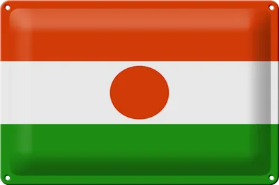 Produktbild von Blechschild Flagge Niger 30x20cm Flag of Niger