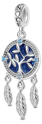 Produktbild von Gnoce Charm Anhänger Traumfänger GNC106 Silber
