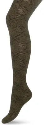 Produktbild von Bonnie Doon Spitzenstrumpfhose, 60 Denier, Dunkelgrün, Damengröße 40/42 L – Spitze mit Blumenmuster – Blickdicht – Elegantes Blumenmuster – Glatte Nähte – Maximaler Tragekomfort – Dunkelgrün – Olivgrün – Olivgrün – BN251966.304