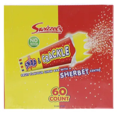 Obrázok produktu pre Swizzels Snap Crackle ovocná príchuť 60 x 22 g Chrumkavé ovocné snacky 1320 g