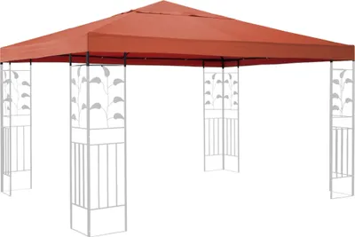 Produktbild von Ersatzdach für Blätter Pavillon 3x3m Pavillondach Terra / Rotorange RAL 2001 Ersatzbezug