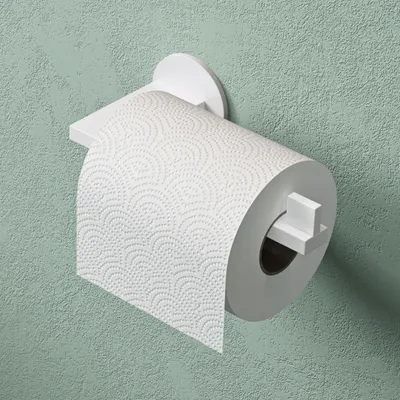 Produktbild von Mai & Mai Toilettenpapierhalter Klopapierhalter WC aus Edelstahl, Toilettenpapier Halterung Rollenhalter Matt weiß 185mm Lino-04