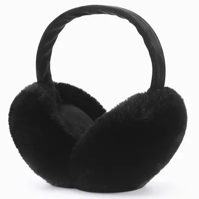 Produktbild von Faltbare Ohrenschützer für Damen und Herren zum Warmhalten im Winter, winddicht und frostsicher, mit abnehmbarem Memory-Stirnband und Plüschohren.