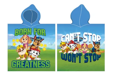 Produktbild von Kapuzenponcho Baumwolle 55x110cm Paw Patrol Paw Patrol