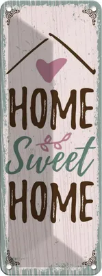 Produktbild von vianmo Blechschild 27x10 cm Home Sweet Home