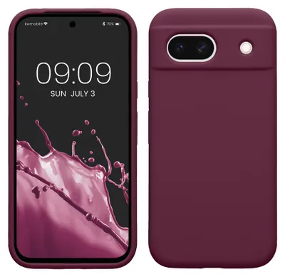 Produktbild von kwmobile Handyhülle für Google Pixel 8a Hülle, für Pixel 8a Case - Hülle Silikon - kabelloses Laden - Magenta Lila