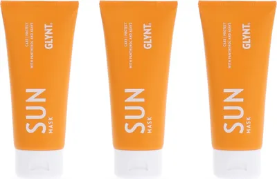 Produktbild von Glynt Sun Mask 3 x 100 ml für Sonnenstrapaziertes Haar Set