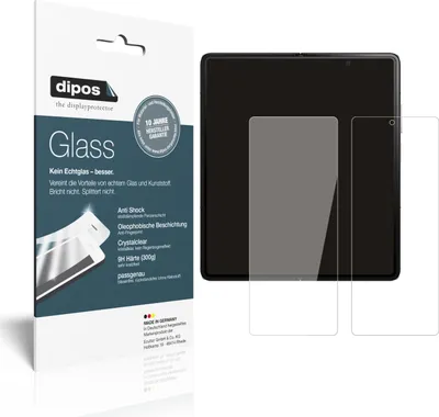Produktbild von 2x Schutzfolie für Honor Magic V - Anti-Shock 9H Folie dipos Glass Kunststoffglas