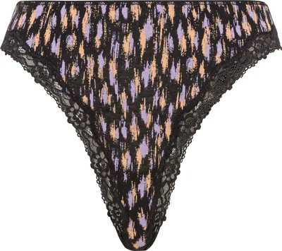 Produktbild von LSCN by Lascana String schwarz bedruckt Größe 32/34