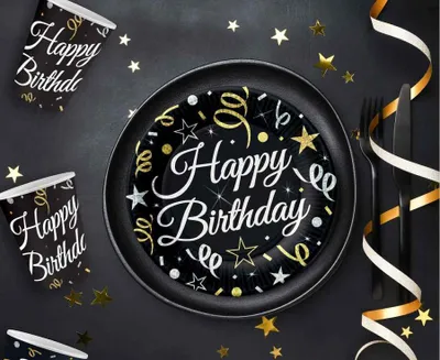 Immagine prodotto di Buon compleanno Pappteller 18cm 6St.