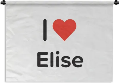 Produktbild von MuchoWow® Wandteppich Wandbehang Ich liebe - Elise - Mädchen 60x45 cm Tapisserie Dekoration Wandtuch - Das Schlafzimmer