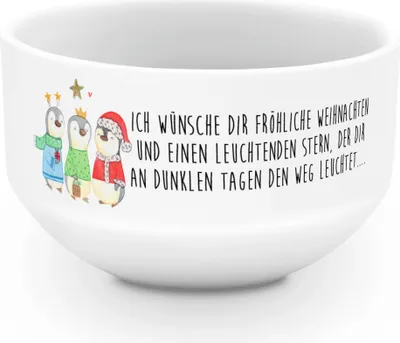 Produktbild von Mr. & Mrs. Panda schale Winterzeit Heilige drei Könige - Weiß - Geschenk, Müslischüssel, Winter, Schüssel, Bowlschale, Obstschale, Weihnachtsmann, Müslischale