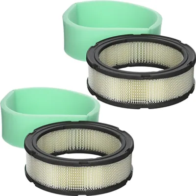 Two air filters and two pre-filters are shown against a white background.