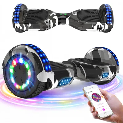 Productafbeelding van GeekMe Hoverboard, 6,5 inch, kinderversie, krachtige dubbele motor, Bluetooth-luidspreker, LED-verlichting. Hoverboards voor kinderen en tieners