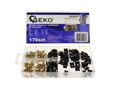 Immagine prodotto di GEKO Set di accessori e rondelle per carrozzeria 170 pezzi G02923