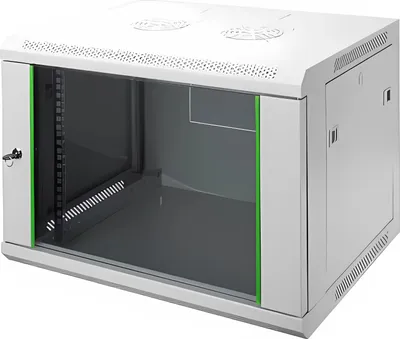 Produktbild von Digitus DN-19 07-U-EC 7U 600 mm Breit Rackschrank - Grau - Glas, Stahl