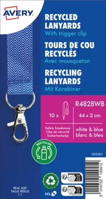 Produktbild von AVERY Textilband / Lanyard aus rPet 20 x 440 mm Blautöne 10 Stück