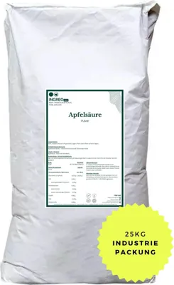 Produktbild von Apfelsäure Pulver (40-100 Mesh) – 25 kg