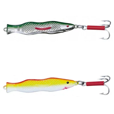 Produktbild von Solvkroken Solvpilk Pilker gelb/rot, Gewicht / Länge / Hakengröße:250g - 13.7cm - Gr. 6/0