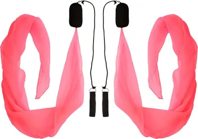 Produktbild von Diabolo Freizeitsport Weiche Poi UV reaktiv Spiral Poi 40x40cm für Kinder und Anfänger mit Chiffonschwanz und Tragetasche | Leicht UV Pink weiche Poi
