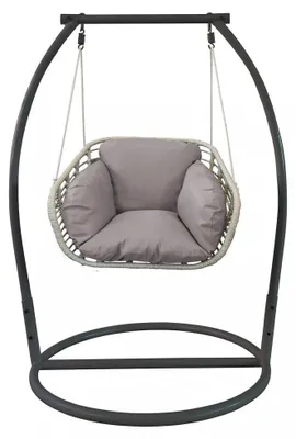 Immagine prodotto di Dondolo posto singolo con struttura in metallo e cuscino morbido e confortevole 105x156xH105 cm da esterno