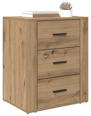 Image de vidaXL Table de chevet en chêne Artisan 35 x 50 x 60 cm, bois d'ingénierie