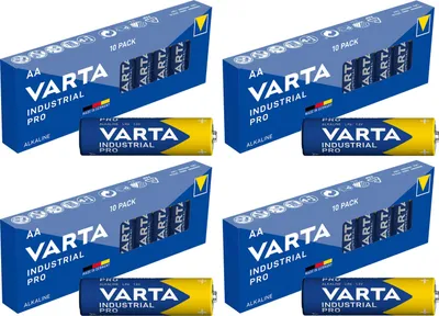 Produktbild von Batterien VARTA 4006, Mignon AA / LR6 Alkaline, Industrial PRO, 1,5V, 4 x 10er Pack