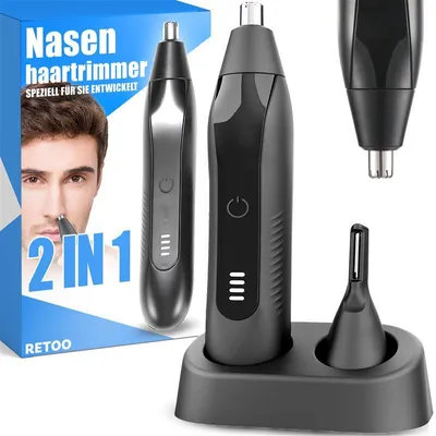 Immagine prodotto di Trimmer per peli del naso Trimmer per peli delle orecchie 2in1 elettrico Trimmer per peli del naso Rasoio per sopracciglia, taglia peli del naso Trimmer per barba, 300mAh, Retoo