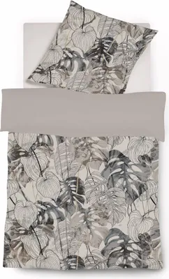 Produktbild von fleuresse Bettwäsche Mako-Satin BL 135x200 cm grau Bettbezug Bettzeug
