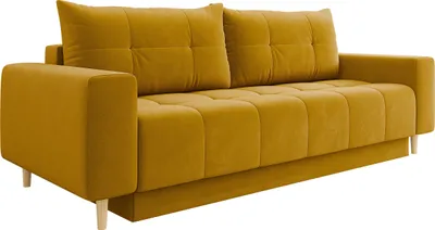 Produktbild von MIRJAN24 Schlafsofa Santi, Wohzimmer Sofa mit Bettkasten und Schlaffunktion, 3-Sitzer (Farbe: Bluvel 68)