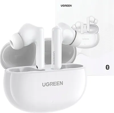 Obrázek produktu pro Bezdrátová sluchátka Ugreen s funkcí Anc + kabel Usb-A - Usb-C bílá
