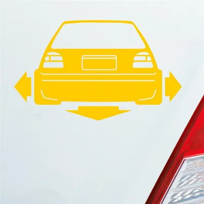 Produktbild von Auto Aufkleber Breiter Tiefer Lauter Wörtersee 15x9 cm Gelb Sticker Heckscheibenaufkleber