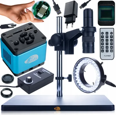 Produktbild von Rosfix Earth Pro MCEP-0.5X Digitalmikroskop mit Aquarius PRO KMAP-HDMI-USBC 8,29-Megapixel-Kamera und einstellbarer 56xLED-Beleuchtung